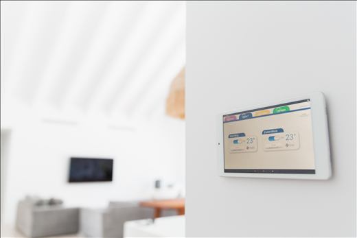 MyPlace IQ wall-mounted touchscreen controller.